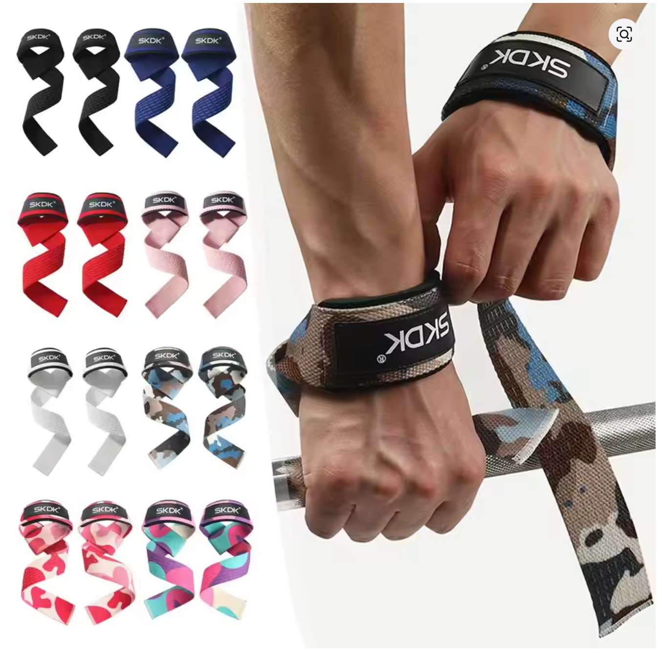 Silicone Weightlifting Straps Anti-Slip Lifting Wrist Wrist Crossfit Strength Hand Straps Grips Deadlifts Training Support A8V7