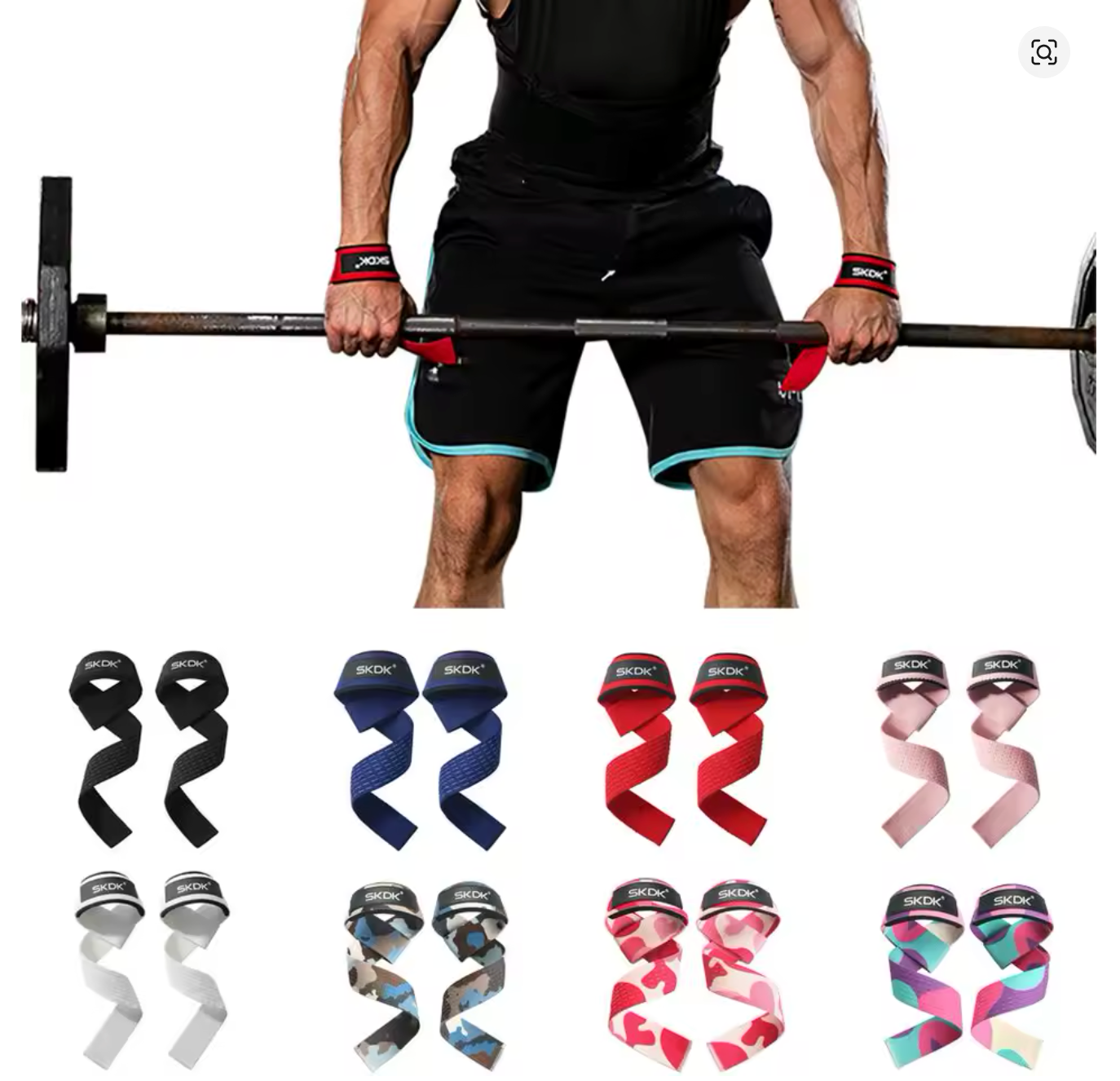Silicone Weightlifting Straps Anti-Slip Lifting Wrist Wrist Crossfit Strength Hand Straps Grips Deadlifts Training Support A8V7